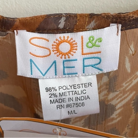 SOL & MER Swimwear Coverup Tunic Mini Dress
Animal Leopard Cheetah Print M/L - Picture 13 of 13